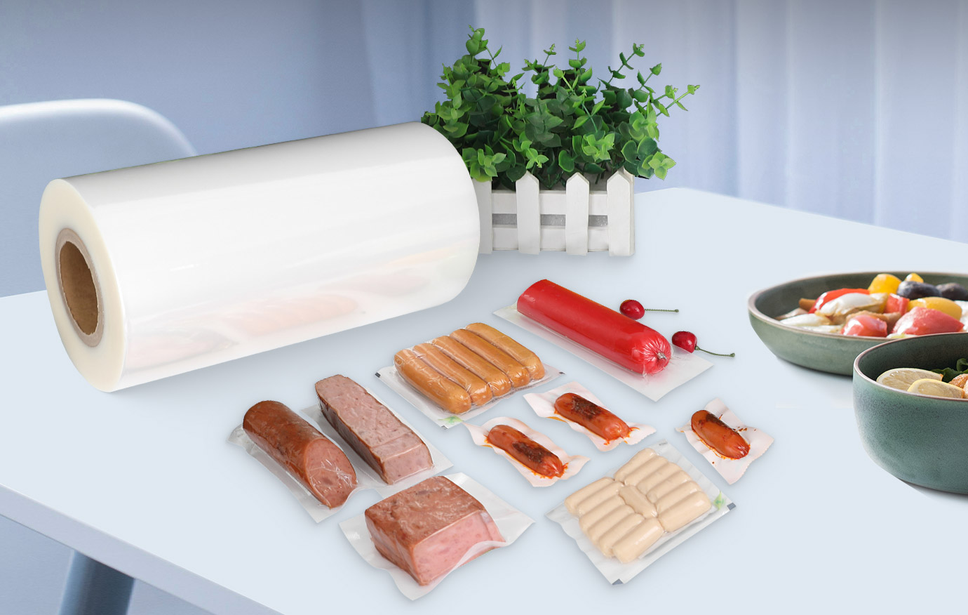 Samextruderad film med flera lager