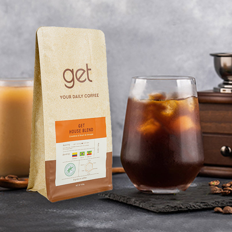 250 g-1 kg kaffepåse med åtta sidor 250 g-1 kg kaffepåse med åtta sidor